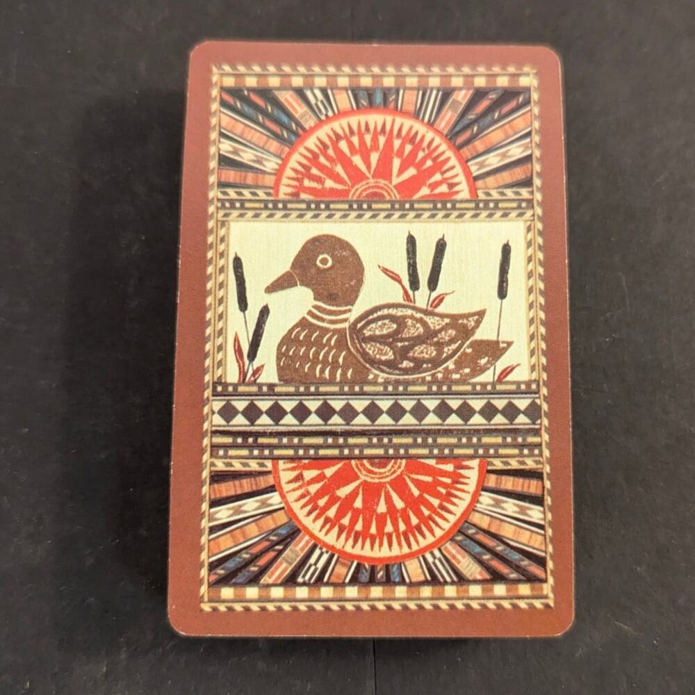 Vintage Duck Mallard Reeds Playing Cards Deck Southwestern Cabin Decor